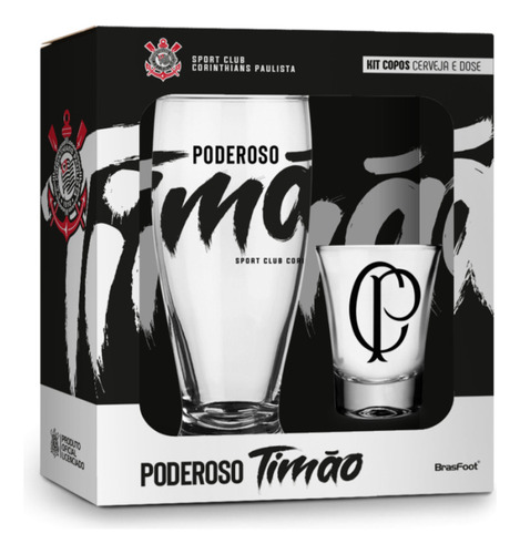 1 Copo Cerveja Munich E 1 Copo Dose Corinthians