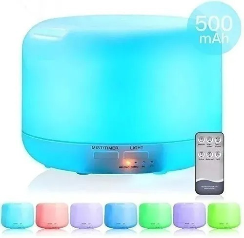 Difusor Aroma Grande 500 Ml Ambientador Luz Led Color