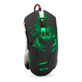 Mouse Óptico Ergonómico Gamer Usb 6d Fast Track 3200 Dpi Led