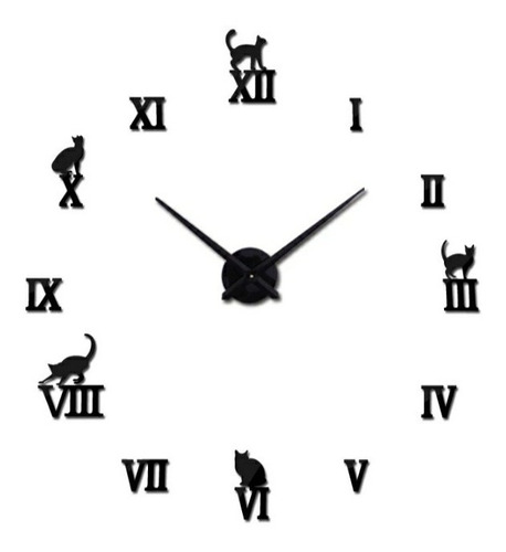 Reloj De Pared 3d 100x100cm Grande 