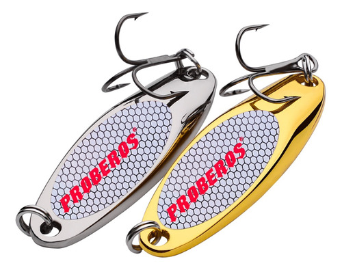 2 Cucharas De Pesca Jig Cucharilla 28 Gr 1 Oz Plata Y Dorada