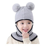 Touca Gorro C/ Pom Pom  Infantil Frio Inverno Cachecol