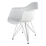 Cadeira Para Escritório Apoio Braços Eames Arm Pp Wt Cor Branco/cinza Material Do Estofamento Polipropileno