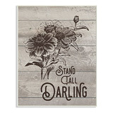 Stupell Industries Stand Tall Darling Vintage Daisy - Placa 