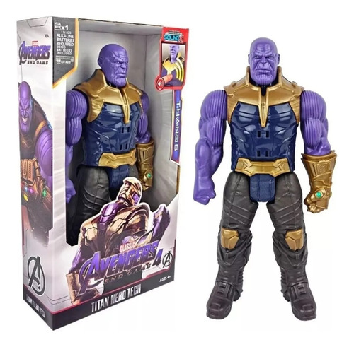 Boneco Thanos Articulado Marvel Vingadores 30cm Com Som/luz