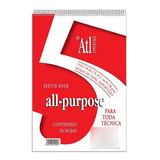 Block All Purpose Atl Cartulina 130gr, #5 30.5x45.7cm, 30hjs