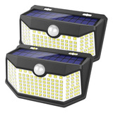 Luces Solares Exteriores 120 Led Reflectores Y 3 Modos De Lu