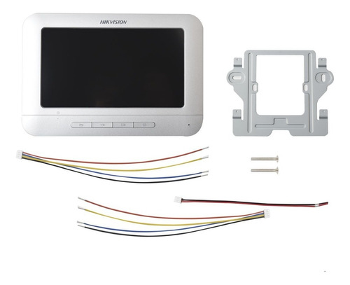 Monitor 7 PuLG Adicional Para Videoportero Análogo Ds-kis203 Color Plateado