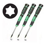 Kit Destornillador Torx Proskit 3 Piezas T2 T3 T4 Perillero