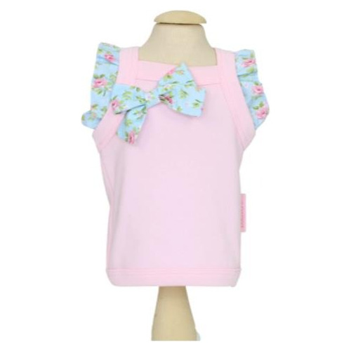 Roupa Pet Blusinha Cropped Verão Rosa Tamanho G