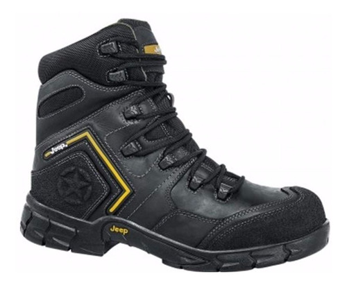 Bota Industrial Jeep 5113 Id-155516 Negro Con Casquillo