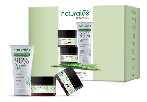 Set Naturaloe Crema De Día + Noche Antiage + Gel De Piel Tipo De Piel Todo Tipo De Piel