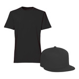 Combo Camiseta + Gorra Plana Con Estampado Personalizadas