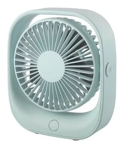 Ventilador Abanico Portatil Recargable 9cm Diametro Azul