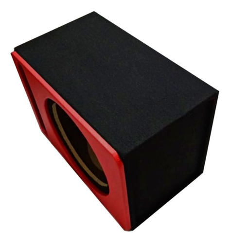 Cajón Para Subwoofer 12 Porteado Mdf Con Antifaz Rojo 