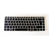 Teclado Para Hp Elitebook 8460p Negro-plata, Con Marco, Espñ