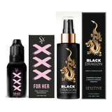 Kit Gel Lubricante Xxx For Her + Potenciadora Black Dragon