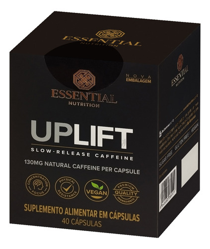 Suplemento Em Cápsulas Essential Nutrition Cafeína 40 Cápsulas