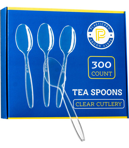 Plasticpro Cucharas De Té Desechables De Plástico Transpa.