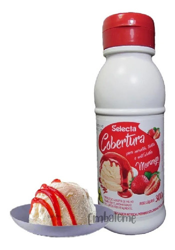 Cobertura De Sorvete Morango Selecta 300g