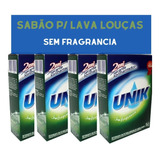 4 Sabão Detergente Pó Máquina Lava Louça 1kg - S/ Fragrância