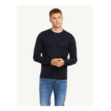 Sweater Signature Crew Neck Azul Tommy Hilfiger Hombre