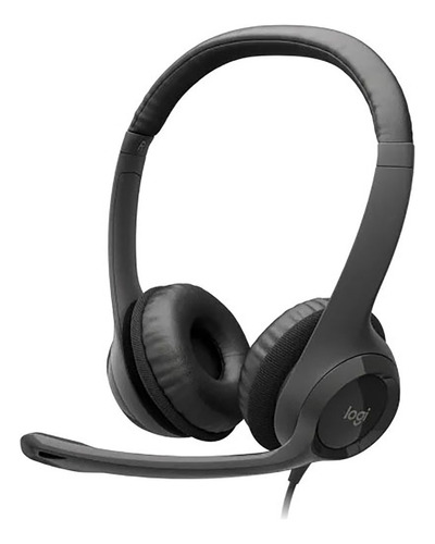 Headset Logitech H390 Com Fio Fone Microfone Usb Preto 