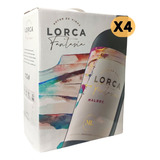 Vino Bodega Lorca Fantasia Bag In Box Malbec 3lts X4 Unid