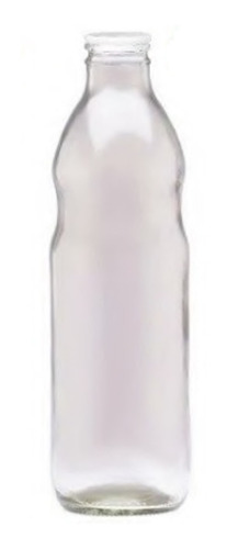 Botella De Vidrio 1 Litro Con Tapa Jugo Agua Siena