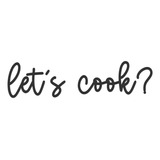 Frase De Parede Let's Cook? Lettering Mdf Decorativo Letras 