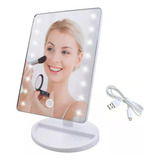  Espejo Led Maquillaje Touch Luz Pie Tactil Regulable 360