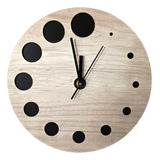 Reloj De Pared De Madera Analógico De Diseño Denver 30x30