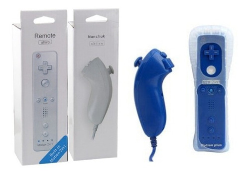 Control Genérico Compatible Con Nintendo Wii/nunchuck Azul