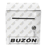 Buzon De Correspondencia O Sugerencias Metalico Blanco