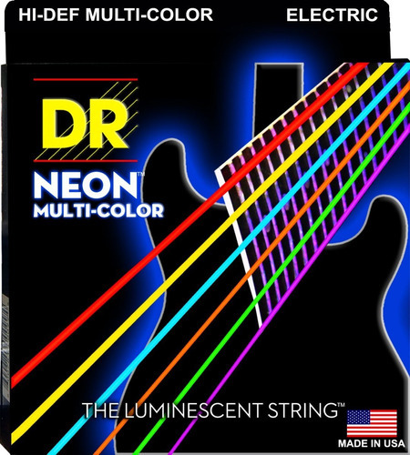 Cuerda De Guitarra Dr Strings Neon Multicolor 09 De Colores