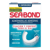 Sea Bond Almohadilla Adhesivas Dental Inferior Sin Sabor 12 Piezas Libre De Zinc