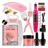 Kit Manicure Lixadeira Eletrica Cabine De Unha Sun Mini