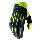 Guante Ciclismo Largos Mtb 100percen Ridefit Negro Amarillo