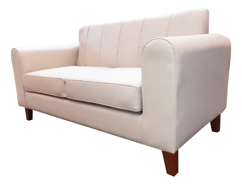 Sillon Sofa 2 Cuerpos Vintage Escandinavo Ecocuero Talampaya