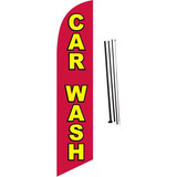 Bandera Publicitaria Car Wash 4.2mts # 31 Con Mástil