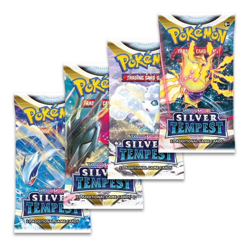 Pokémon Tcg Sobre Sword And Shield Silver Tempest X 4 Und