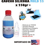 Caucho Silicona Mold 25 Liquido Moldes X250g Yeso 3d