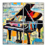 80x80cm Cuadro Alec Monopoly Estilo Piano - Decocuadros
