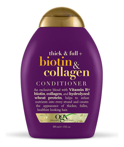 Ogx Biotin & Collagen Acondicionador Pelo Fino Y Sin Volumen