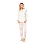 Pijama Feminino Flanelado Inverno Longo Fechado Confortável 