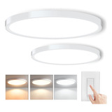 Lámpara De Techo Led Redondo Moderna Ajustable Smart 2pc