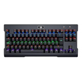 Teclado Gamer Redragon Visnu K561 Qwerty Español Latinoamérica Color Negro Con Luz Rainbow