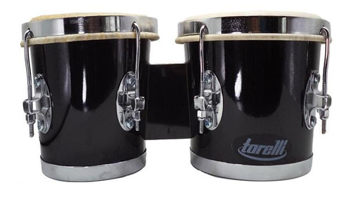 Bongo Preto 6x7 Com Pele Animal Torelli Tb010