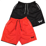 Kit Com 2 Shorts Tactel Masculino Tecido Grosso Bermudas Top