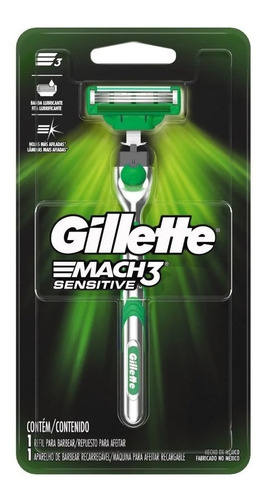 Gillette Máquina Para Afeitar Mach3 Sensitive 1 Unid